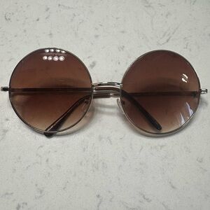 Large Oval Gold Hand Polished Women’s Sunglasses UV400 Protection